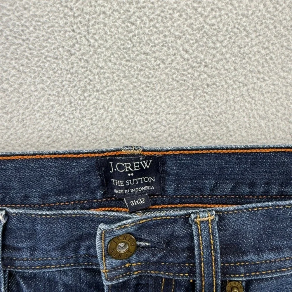 J.Crew Jeans Mens 31x32 fit 31x30 Blue The Sutton Denim Straight Dark Wash Faded